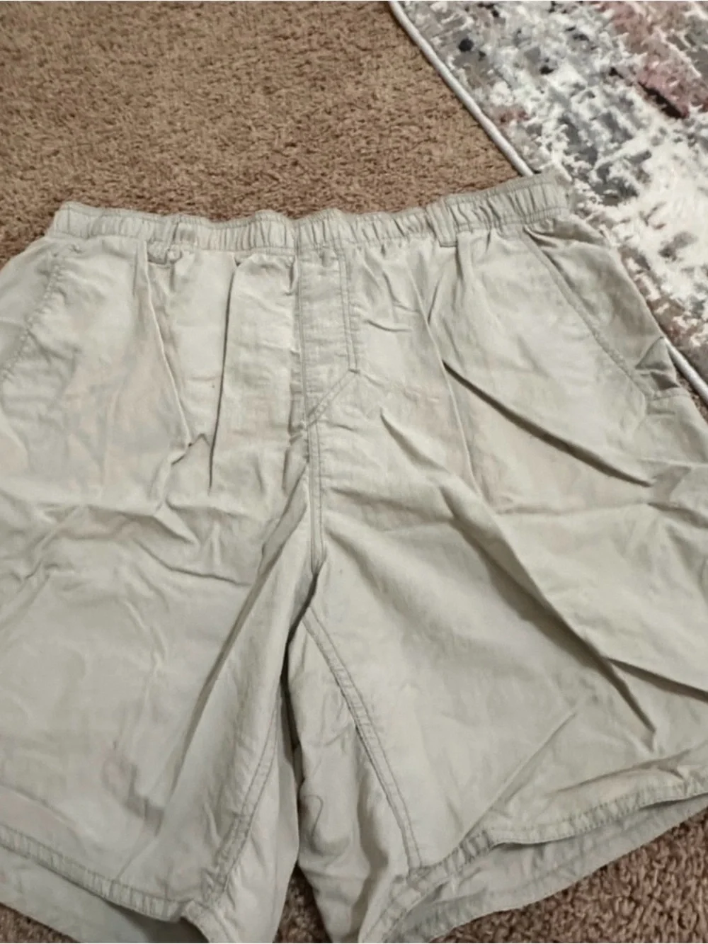 AFTCO Beige Elastic-Waist Swim Trunks